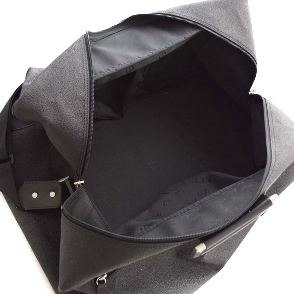登喜路dunhill旅行包单肩包2way boston bag pvc /皮革黑色男士[使用]