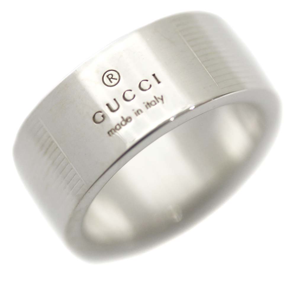 Gucci グッチ Sv ロゴ リング 指輪 シルバー925 8号 シルバー ユニセックス 中古 ー ブラモ 欲しいブランド品がすぐ見つかる ネット通販サイト