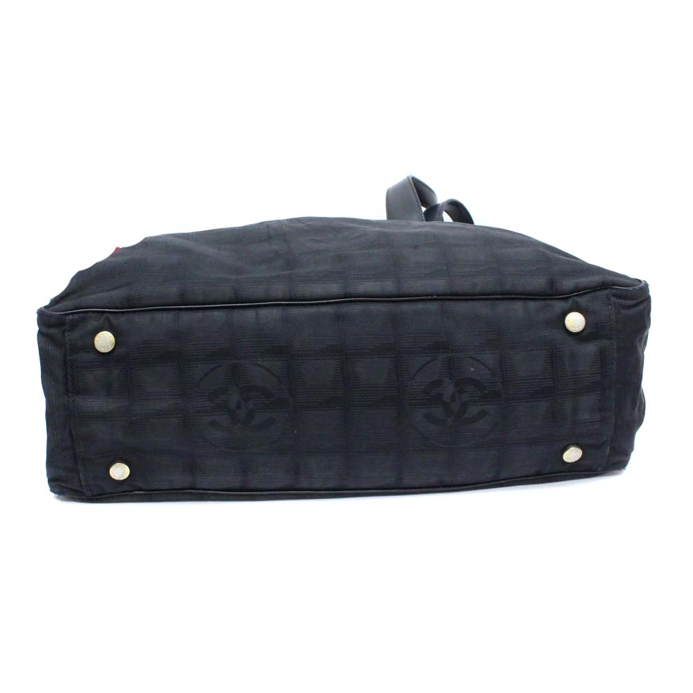 chanel香奈儿new travel line手提袋gm a15825手提袋尼龙/皮革黑色