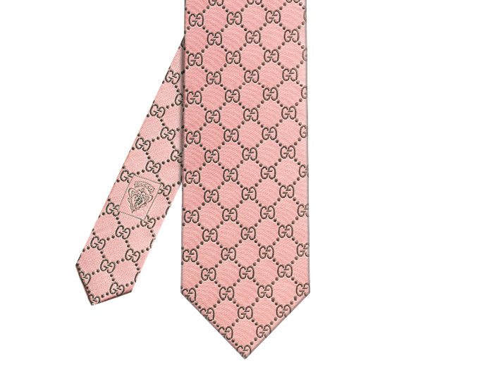 Gucci グッチ 15ss Ggモノグラム柄ネクタイ ピンク系 ー ブラモ 欲しいブランド品がすぐ見つかる ネット通販サイト