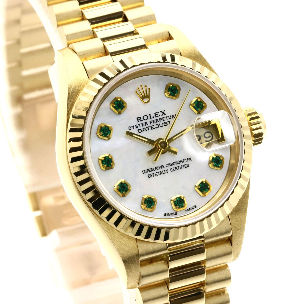 rolex datejust emerald