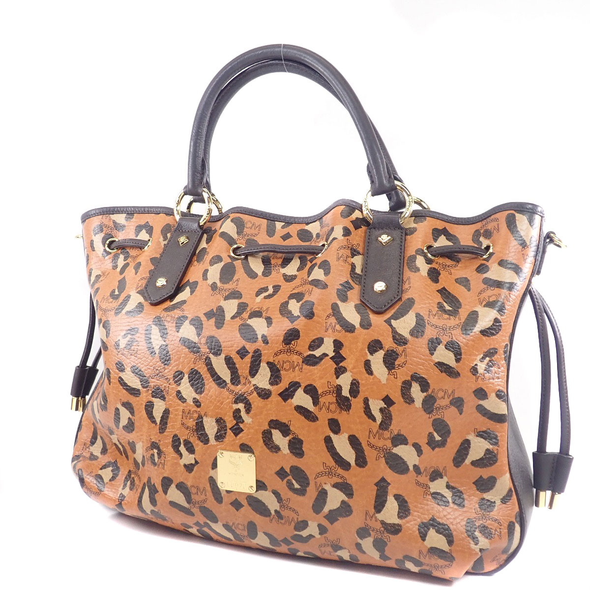 mcm leopard tote