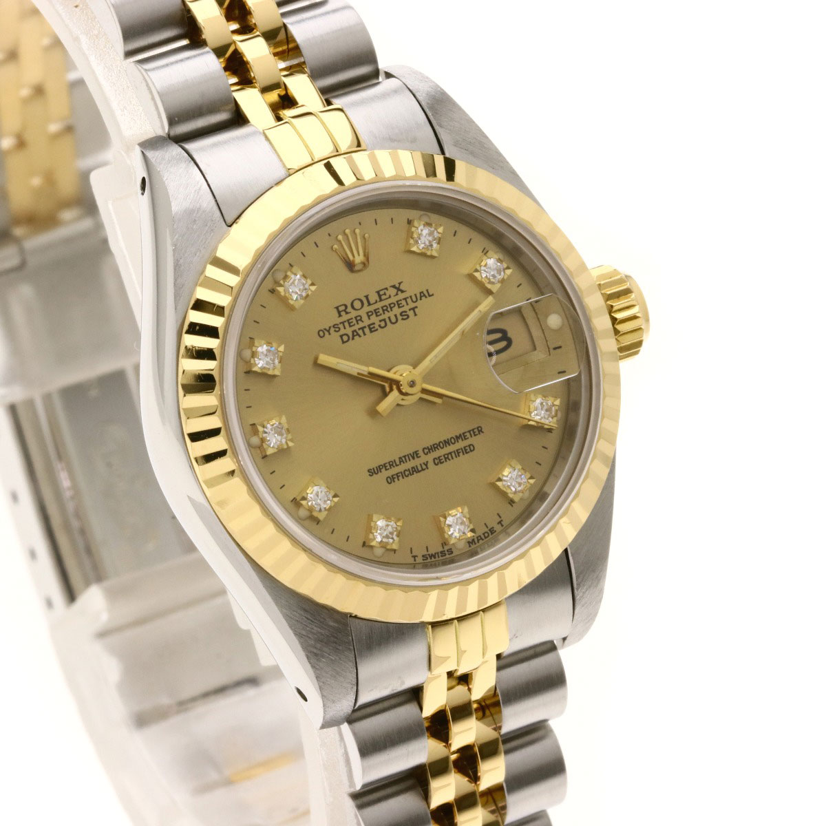 劳力士69173g datejust 10p钻石手表oh成品女士