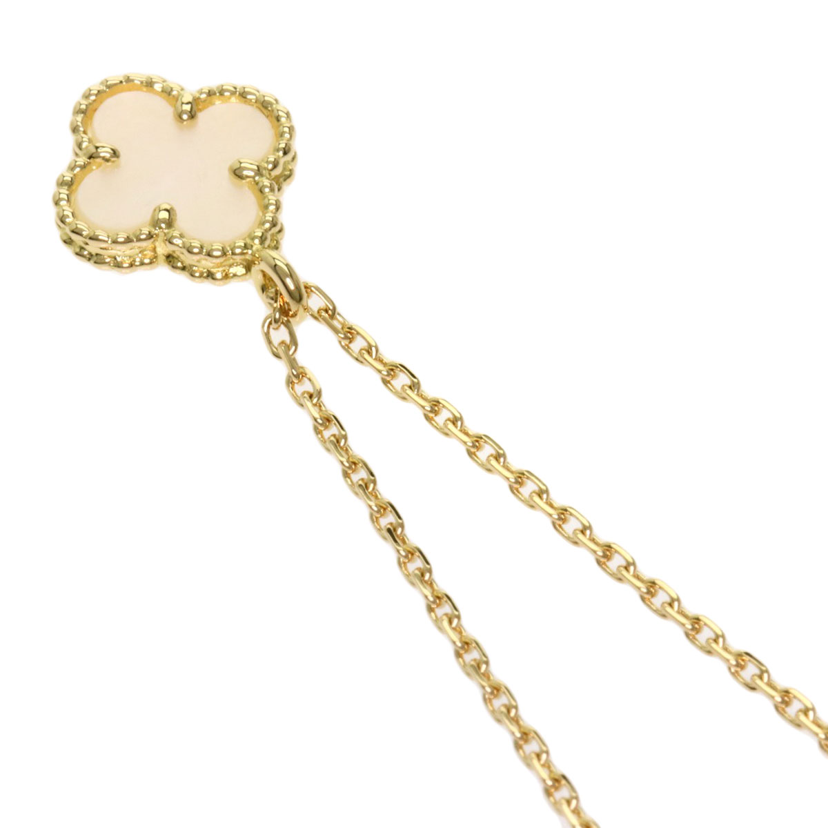 梵克雅宝(van cleef&arpels)甜美阿尔罕布拉(alhambra)白色贝壳项链