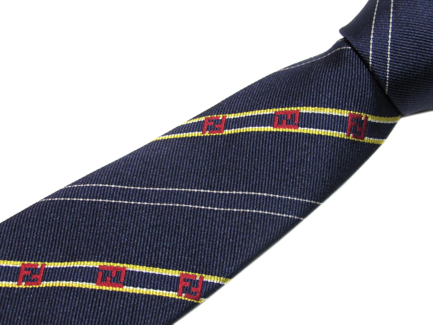 fendi fendi领带海军丝绸[新]男士