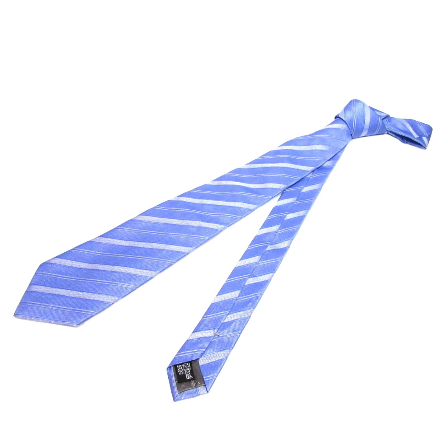 emporio armani emporio armani领带蓝色x银色丝绸【新品】男士