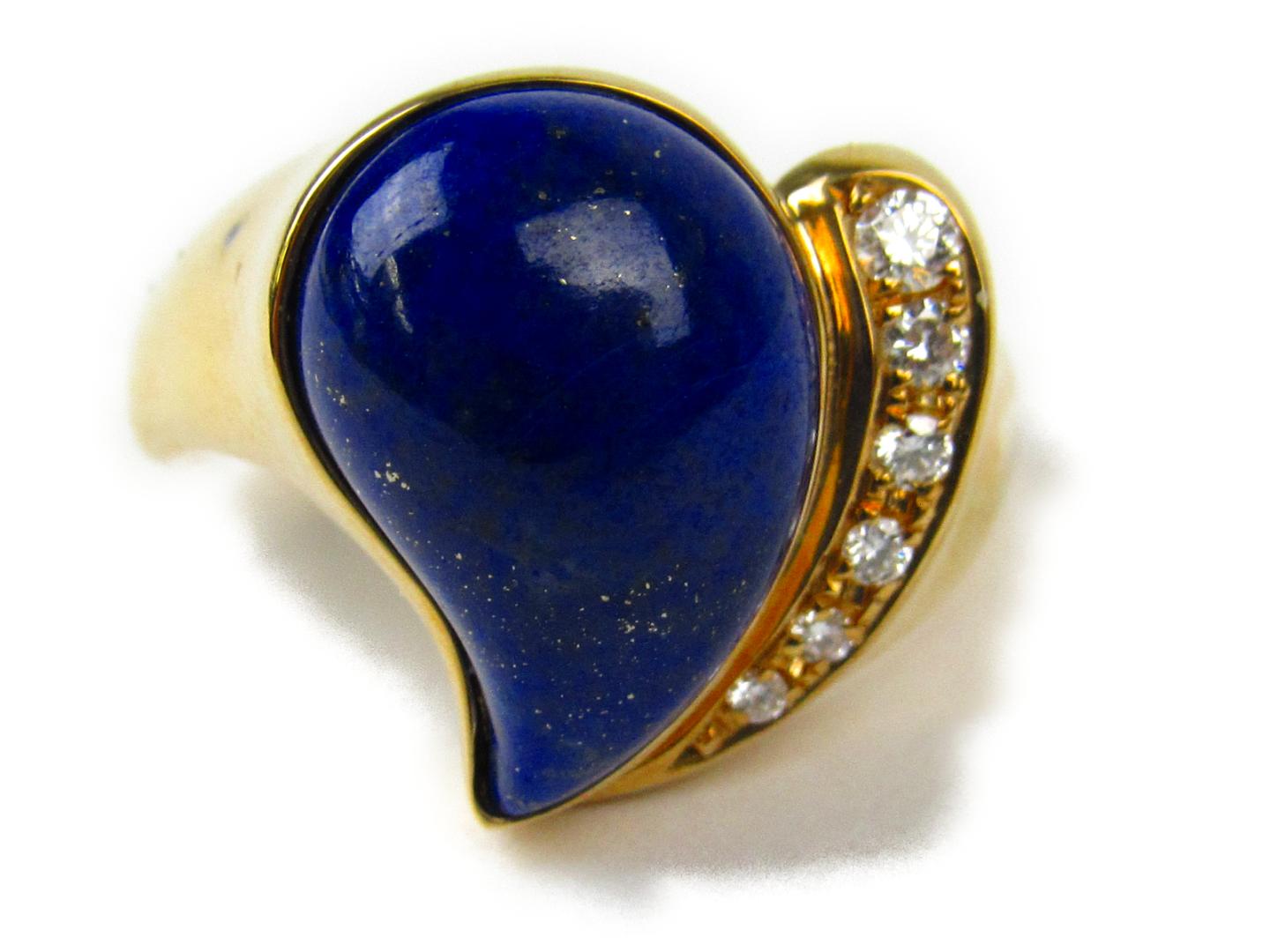 tasaki tasaki青金石钻石戒指蓝色k18yg(750)黄金