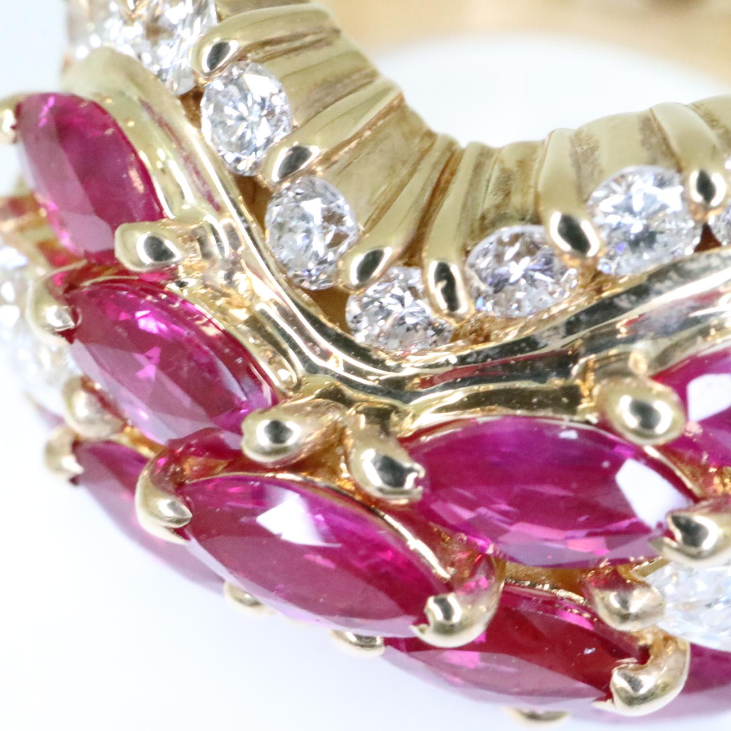 jewelry珠宝红宝石戒指红色x透明x金色金色k18yg(750)黄色