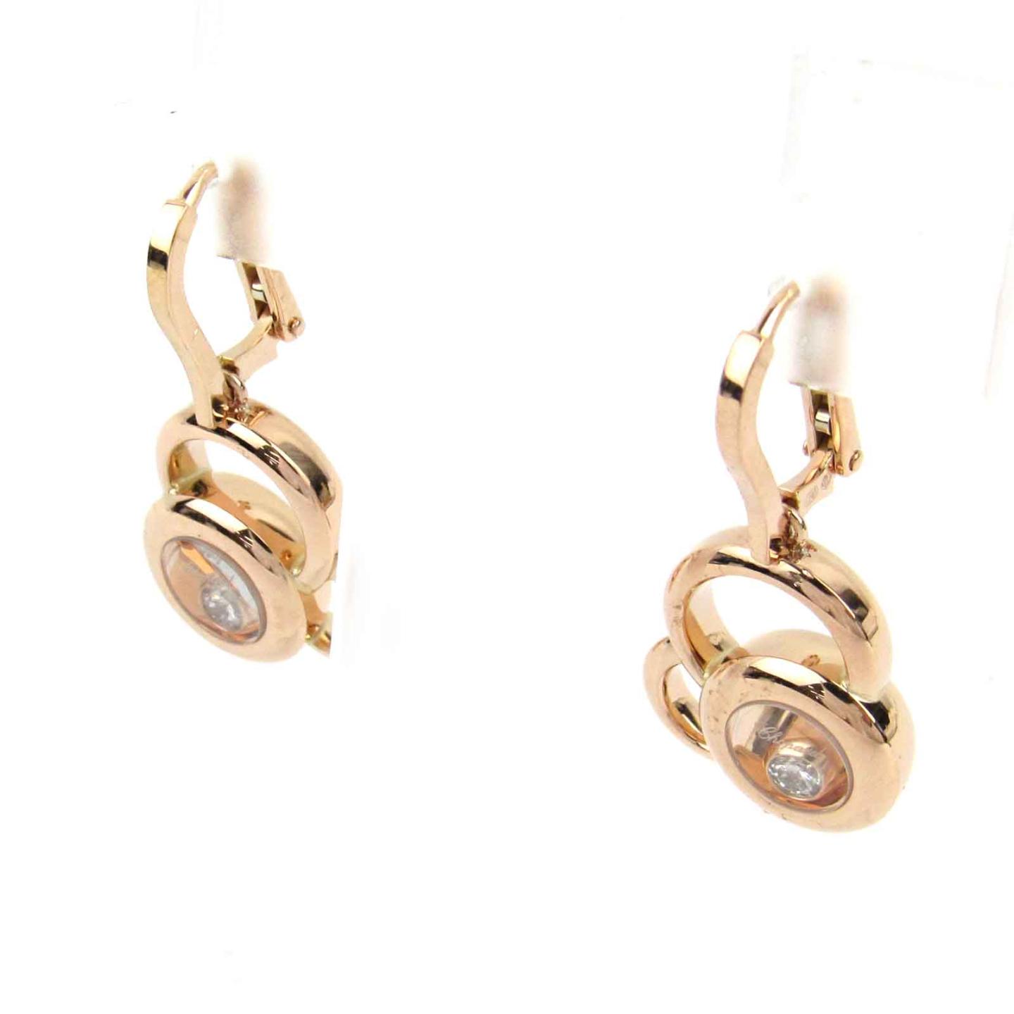 萧邦萧邦happy dream钻石耳环透明k18pg(750)粉红金