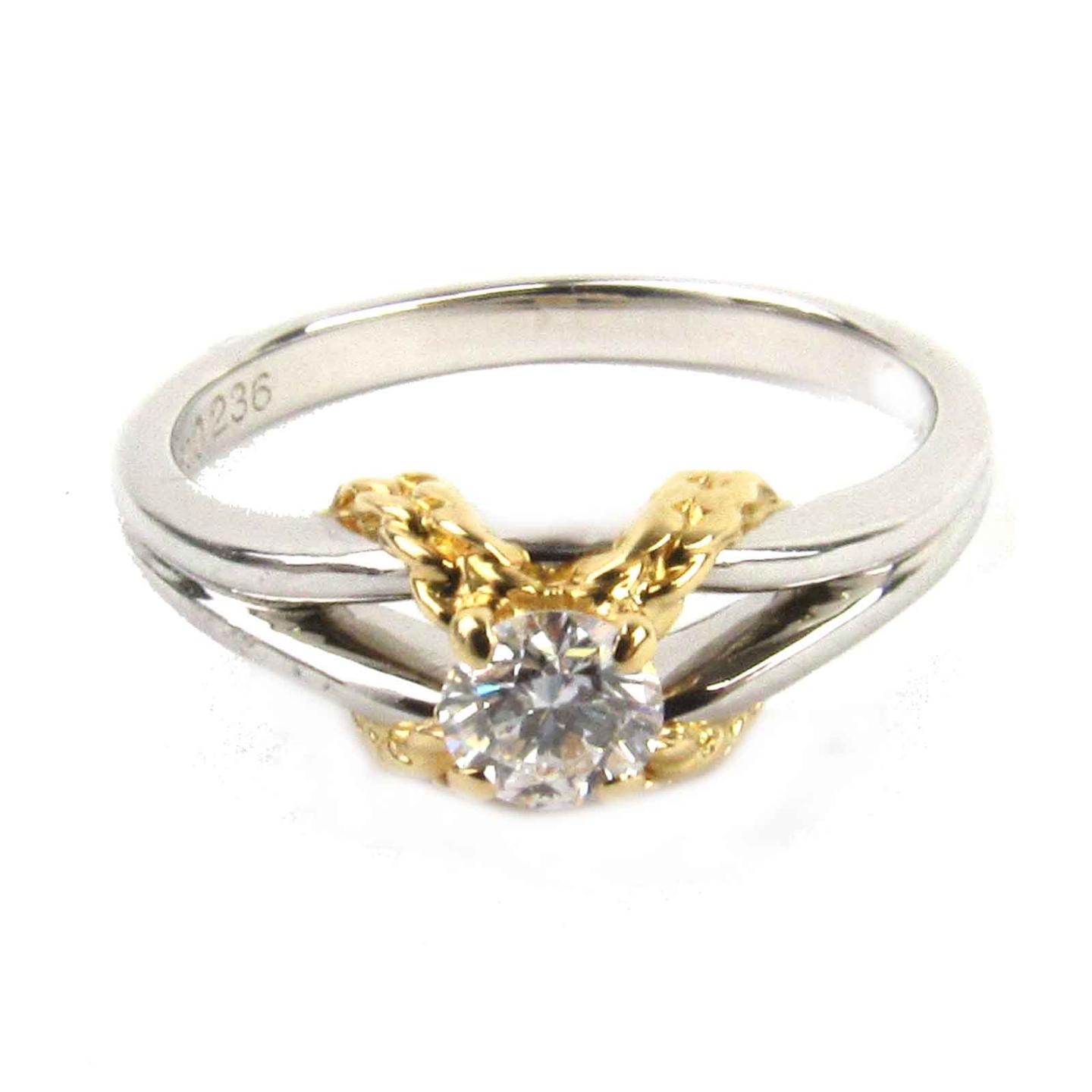 迪奥christian dior钻石戒指透明k18yg(750)黄金