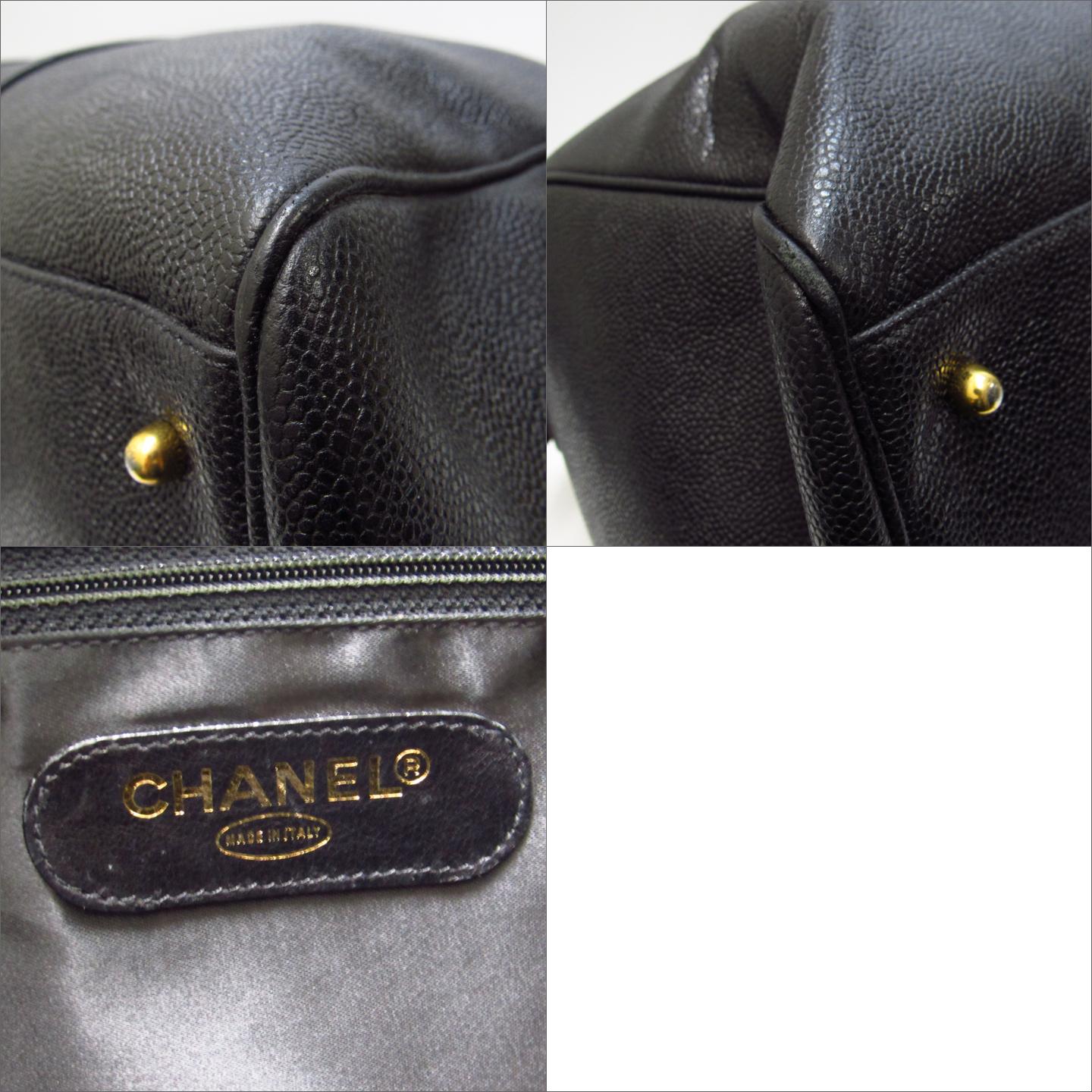 chanel香奈儿波士顿包黑鱼子酱皮[前] [等级a]男士/女士