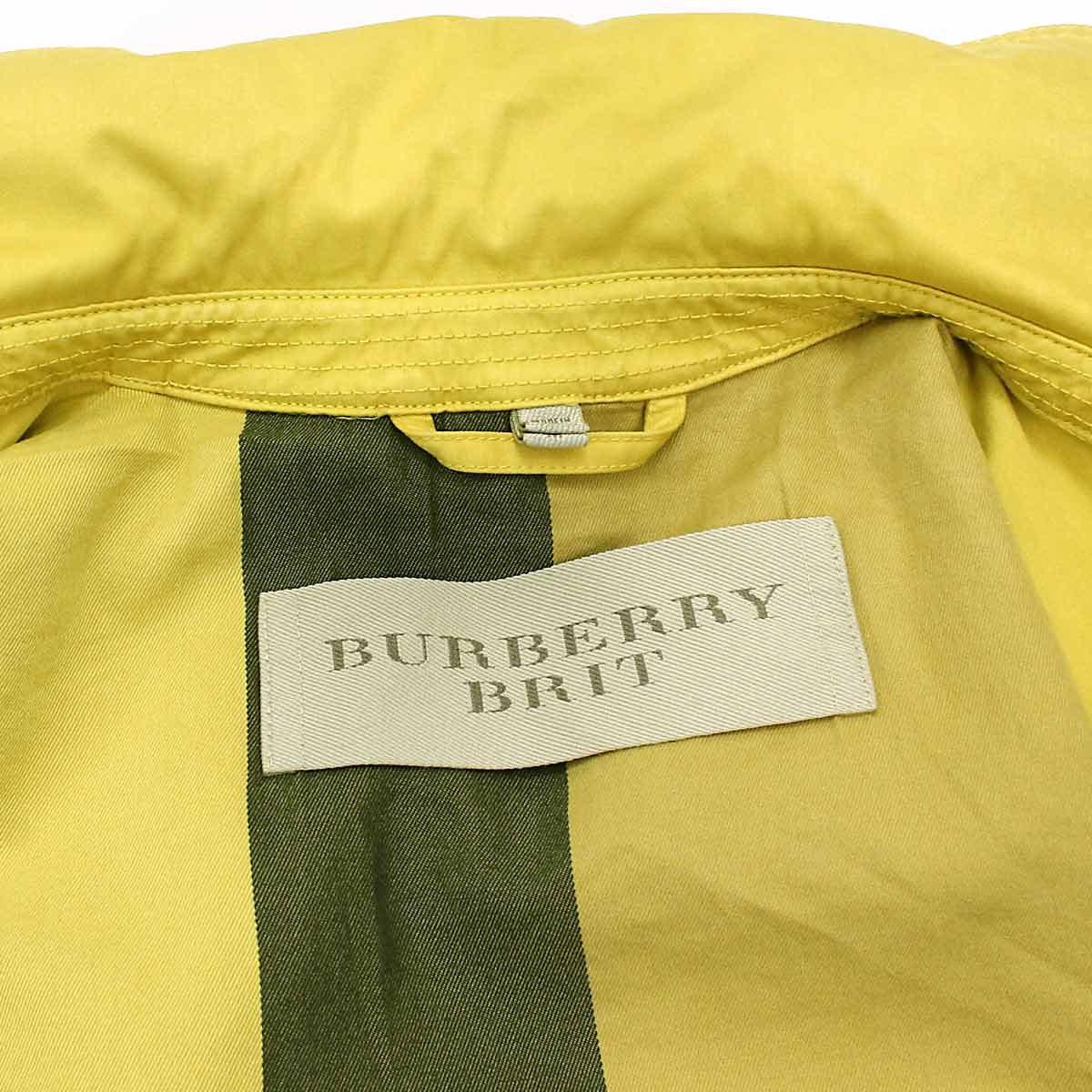 burberry brit coat連帽拉鍊鈕釦棉黃色尺碼m男裝[服飾]