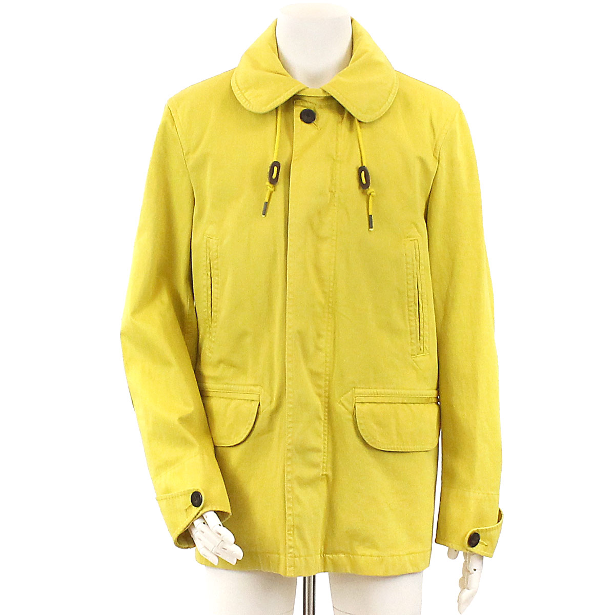 バーバリー ブリット コート フード付き Zip ボタン コットン イエロー サイズ M メンズ アパレル ー ブラモ 欲しいブランド品がすぐ見つかる ネット通販サイト