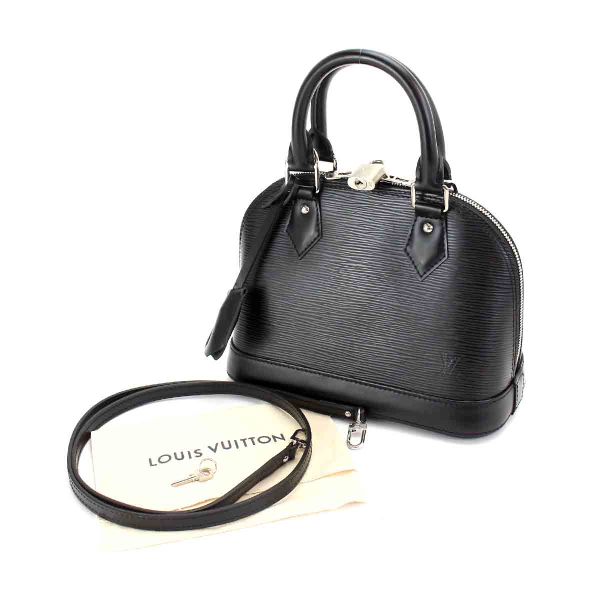 Louis Vuitton Alma BB Kabuki Black Epi Leather Bag For Sale at