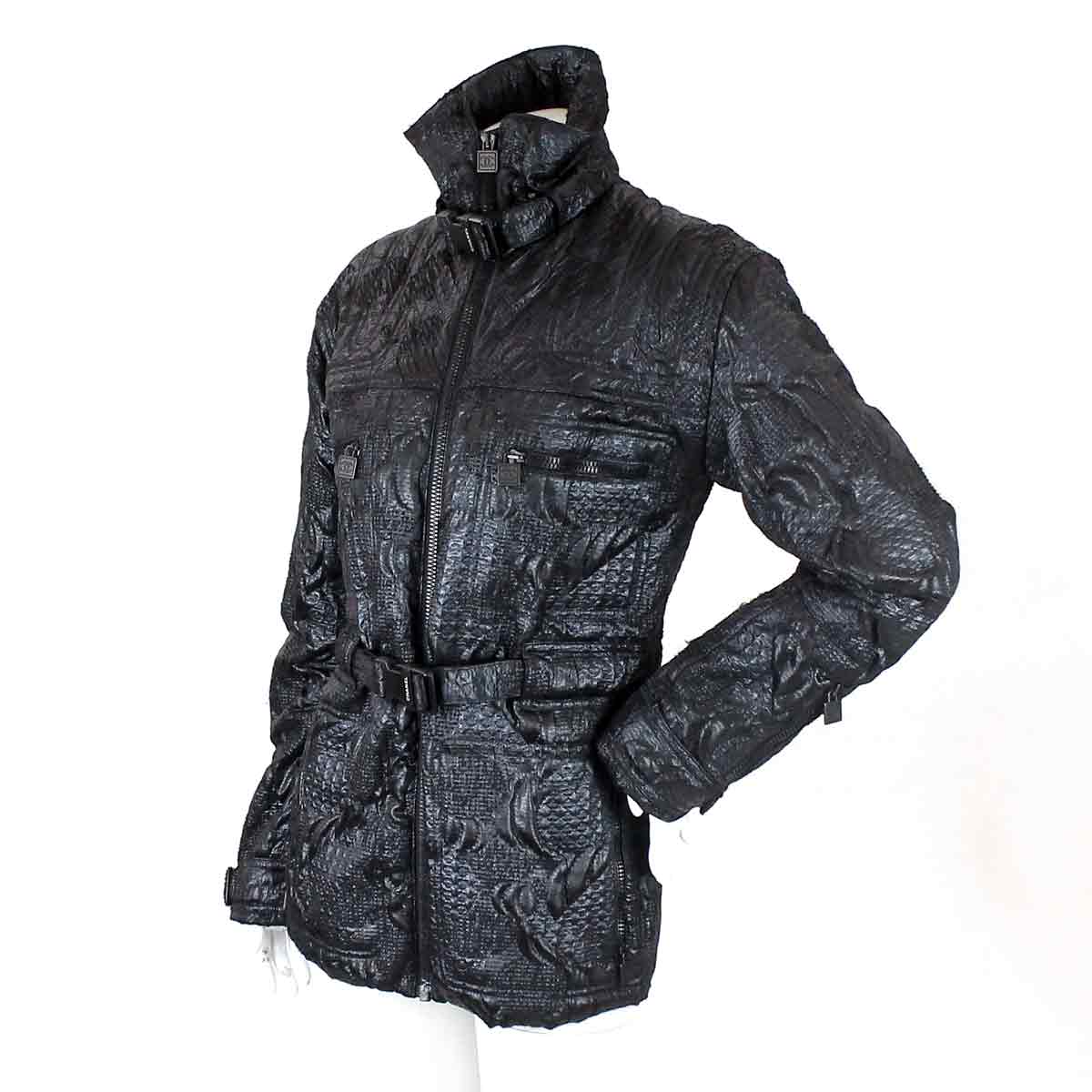 香奈儿运动系列blouson夹克图案zip coco cc黑色尺码36