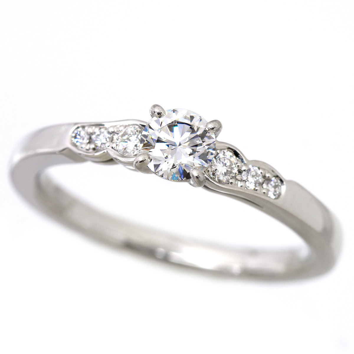 新しい季節 ☆俄☆ 花麗 ダイヤリング 結婚指輪 PT950 - アクセサリー