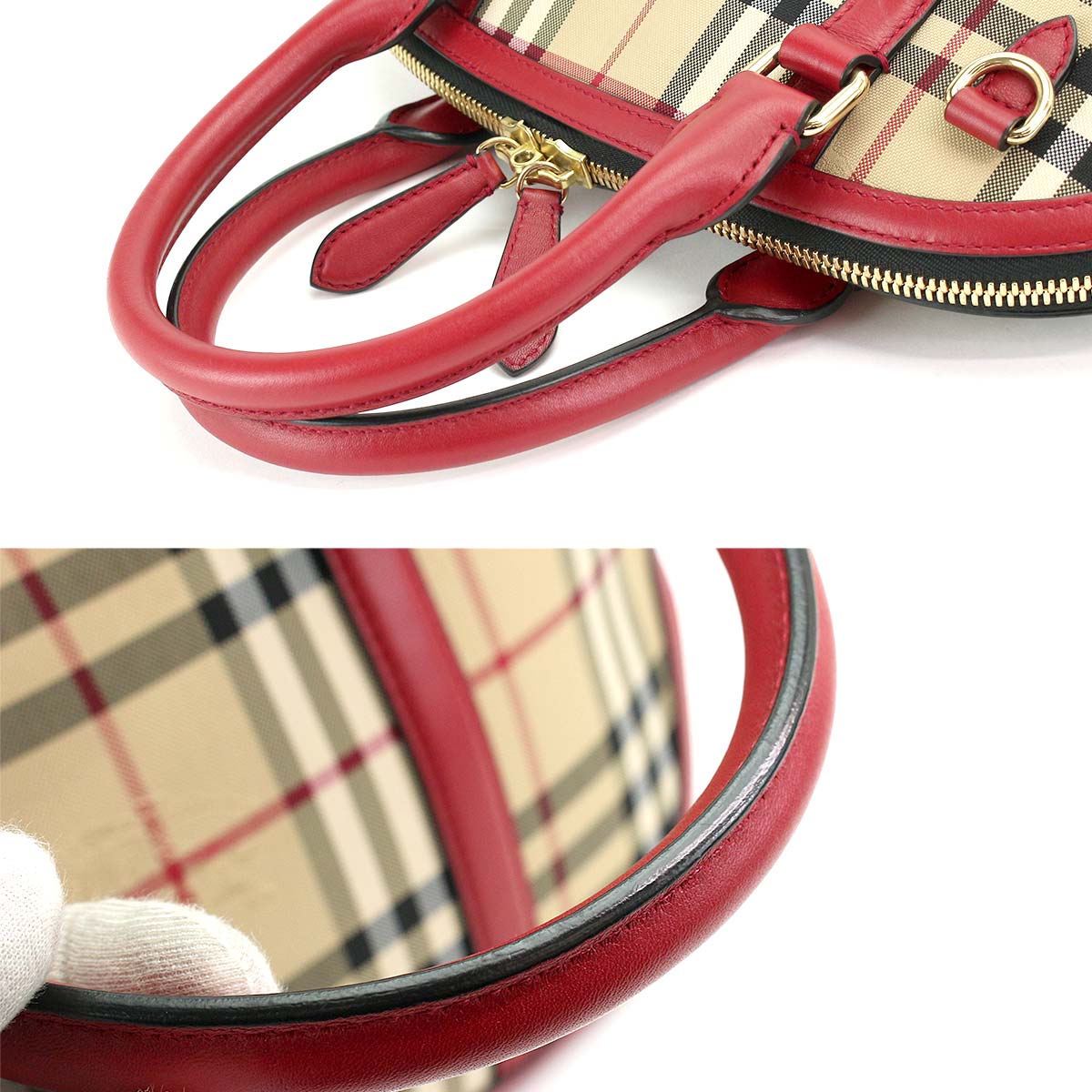 red plaid burberry purse