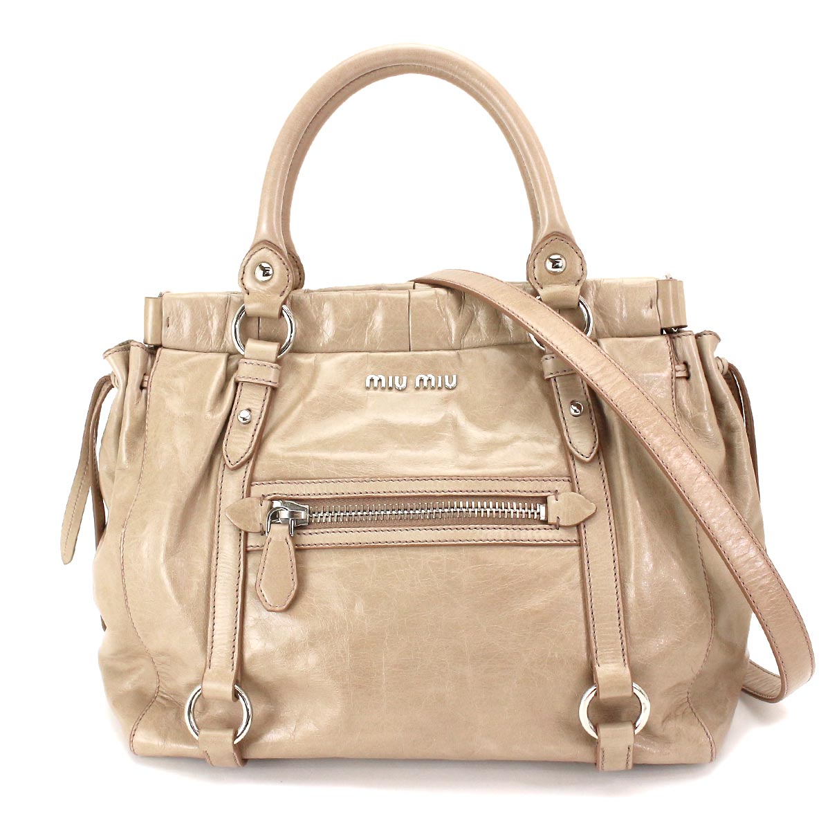 美品✨miumiu ミュウミュウ 2way ショルダーバッグ ヴィッテロルクス