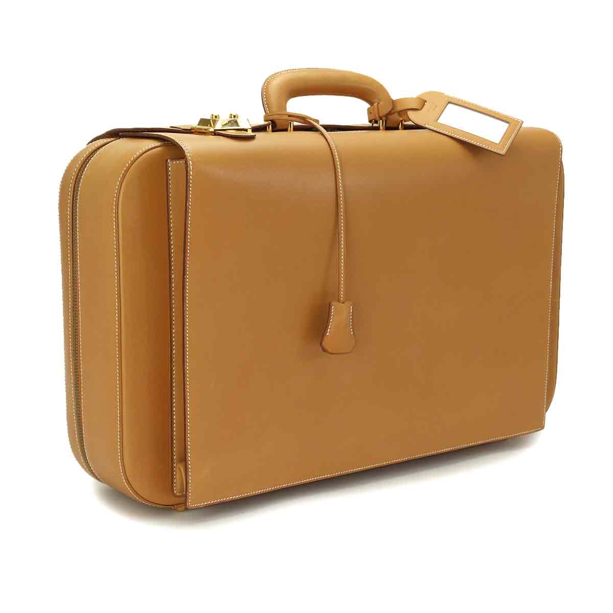 エルメス Hermes マレット タナカ 旅行バッグ ナチュラル ゴールド金具 ボックスカーフ ブランド ー ブラモ 欲しいブランド品がすぐ見つかる ネット通販サイト