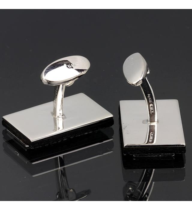 抛光gucci square garusha袖扣袖扣银色