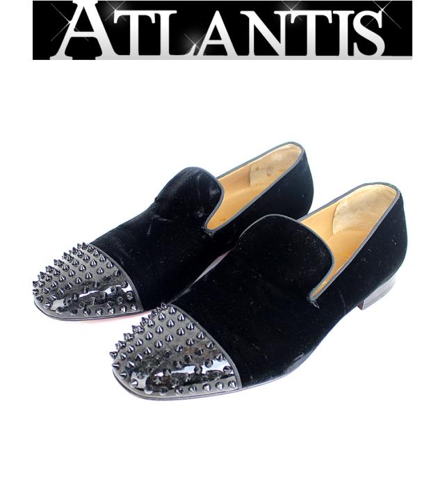 銀座店 在庫処分大sale クリスチャン ルブタン メンズ ローラーボーイ スリッポン 靴 Size45 ー ブラモ 欲しいブランド品がすぐ見つかる ネット通販サイト