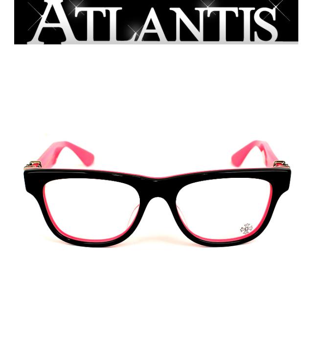 銀座店 クロムハーツ Hard 伊達メガネ 眼鏡フレーム 黒 ピンク ー ブラモ 欲しいブランド品がすぐ見つかる ネット通販サイト