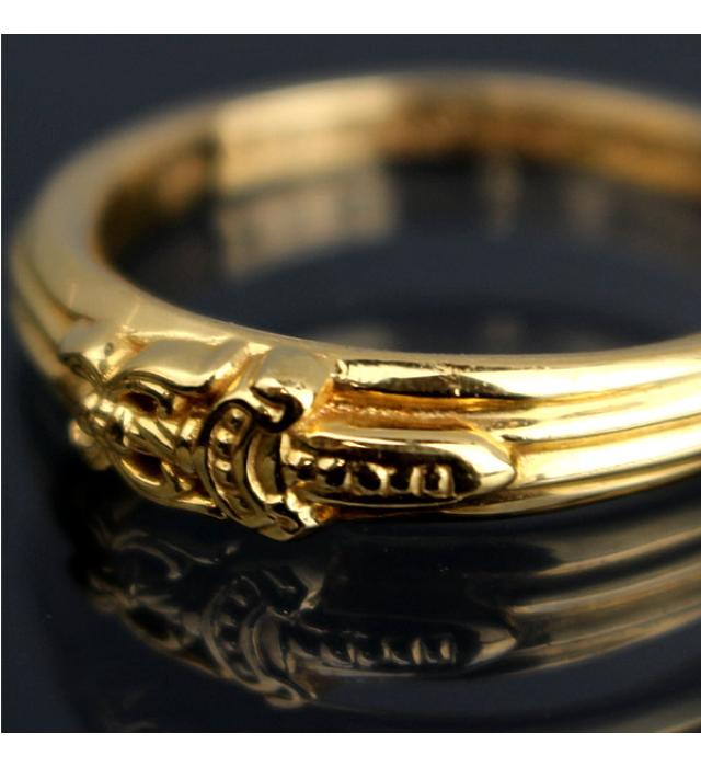 银座店大型销售chrome hearts 22k baby经典匕首戒指约27金