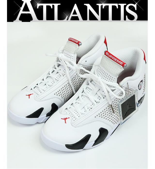 銀座店 展示品 シュプリーム ナイキ Supreme Nike Airjordan14 White スニーカー ー ブラモ 欲しいブランド品がすぐ見つかる ネット通販サイト