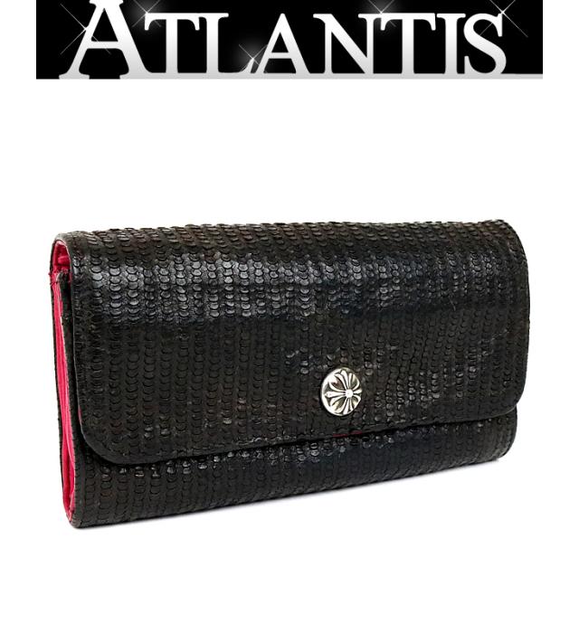 銀座店 クロムハーツ インボイス付き ジュディ ウォレット ノベルティレザー 三つ折長財布 黒 ピンク ー ブラモ 欲しいブランド品がすぐ見つかる ネット通販サイト