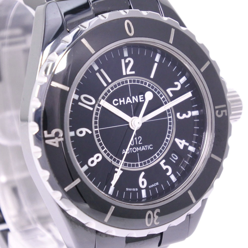chanel香奈儿j12 h0685陶瓷自动男士黑色表盘手表[上一页] a级