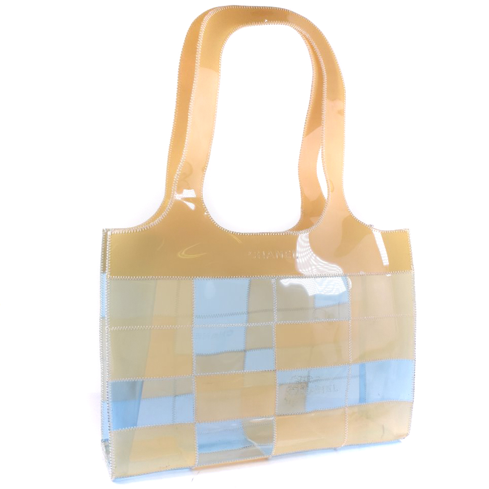 Chanel シャネル ビニールトート ビニール ベージュ レディース トートバッグ 中古 A ランク ー ブラモ 欲しいブランド品がすぐ見つかる ネット通販サイト