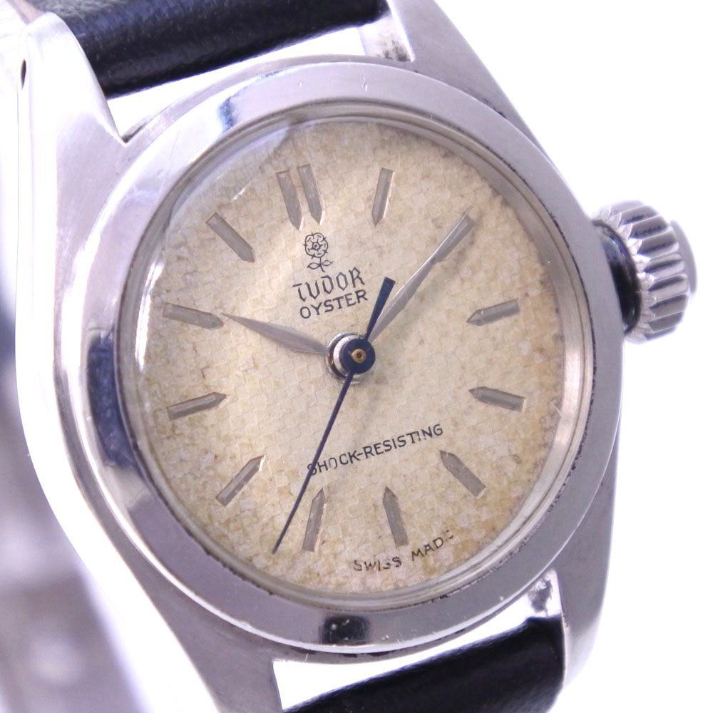 帝舵都铎905 7905不锈钢×皮革手卷女士白色表盘[上一页]