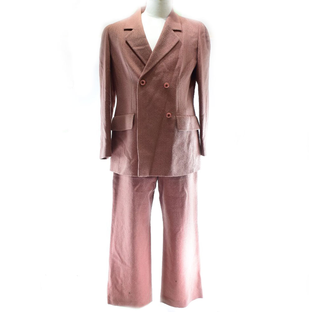 Fendi フェンディ セットアップ ダブル ウール ピンク メンズ スーツ 中古 ー ブラモ 欲しいブランド品がすぐ見つかる ネット通販サイト