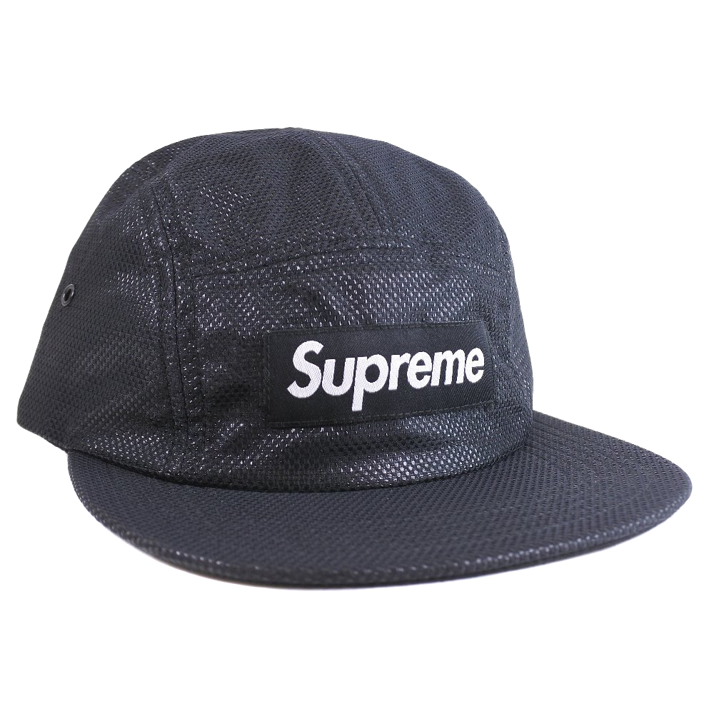 Supreme Supreme Bonded Mesh Camp Cap Bonted Mesh Camp Cap Black Black Unisex Cap [pre-owned] N