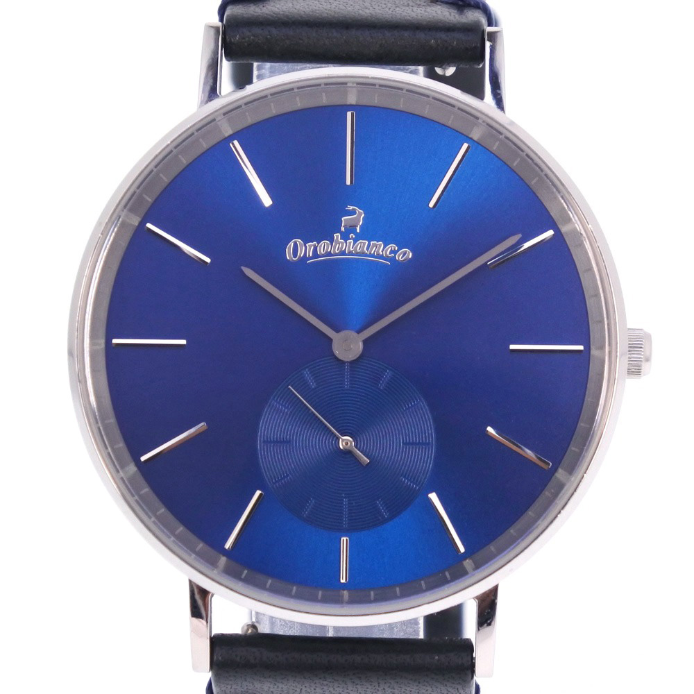 Orobianco Orobianco Sumoseko Or 0061n Stainless Steel Leather Black Quartz Mens Blue Dial Watch Pre A Rank ー The Best Place To Buy Brand Bags Watches Jewelry Bramo