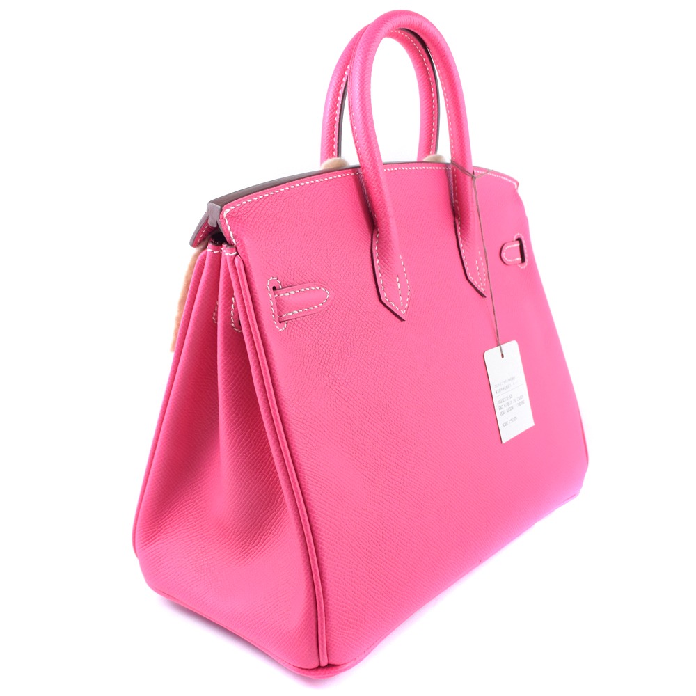 hermes爱马仕birkin 25糖果沃州爱普生玫瑰terrian粉红色□o雕刻女士