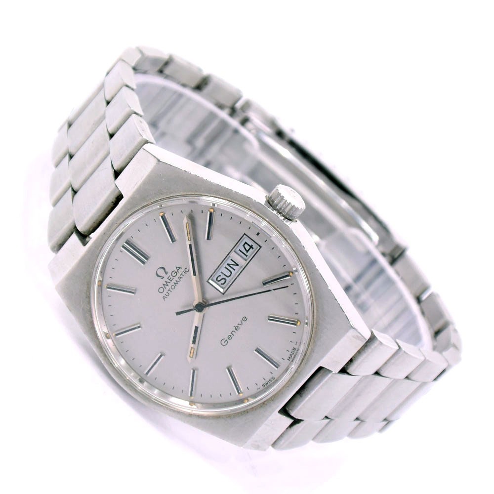 omega オメガ geneve ステンレススチール シルバー 自动巻き メンズ