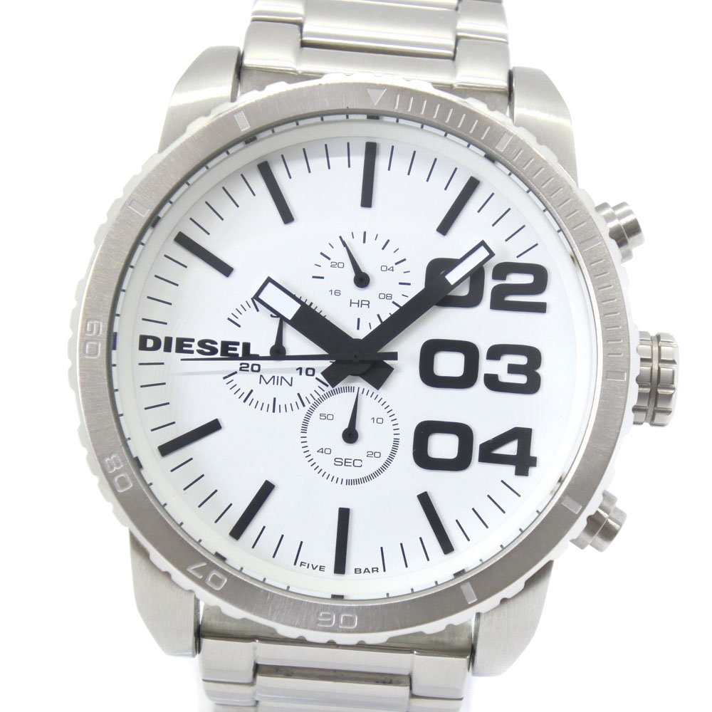 Diesel ディーゼル Dz 4219 ステンレススチール ホワイト クオーツ メンズ 白文字盤 腕時計 中古 ー The Best Place To Buy Brand Bags Watches Jewelry Bramo