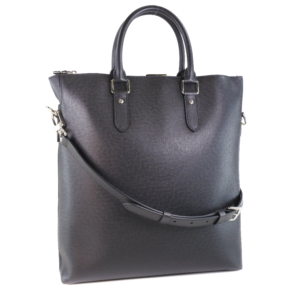 LOUIS VUITTON Louis Vuitton Antot Tote M33433 Taiga Aldoise Black Men&#39;s Handbag [Used] A + rank ...