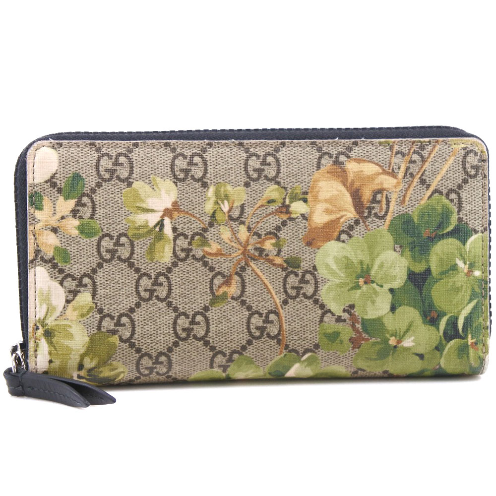 Gucci Gucci Round Zipper Floral Pattern Pvc Coated Canvas Gg Blooms Brown Ladies Long Wallet Used ー The Best Place To Buy Brand Bags Watches Jewelry Bramo