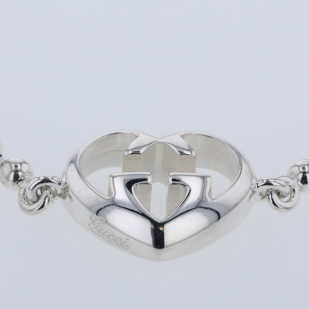 gucci gucci double g心形手链925银女士k00114878