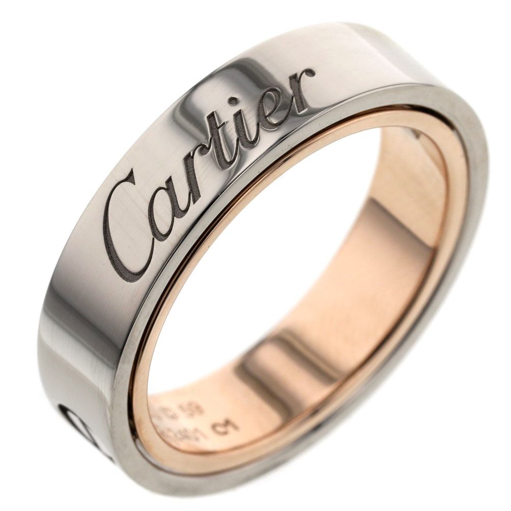カルティエ Cartier シークレットラブ リング 指輪 K18ホワイトゴールド K18ピンクゴールド 19号 シルバー メンズ K ー ブラモ 欲しいブランド品がすぐ見つかる ネット通販サイト