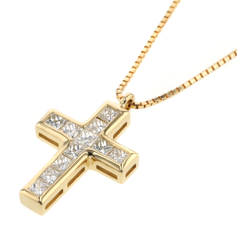 正規品☆ゆきざき Rich cross ネックレストップ ダイヤモンド ゴールド