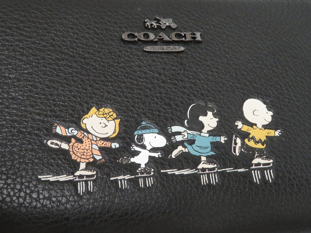 コーチcoach スヌーピー コラボ ラウンドファスナー長財布 長財布 レザー レザー ブラック 0010 レディース ー ブラモ 欲しいブランド品がすぐ見つかる ネット通販サイト