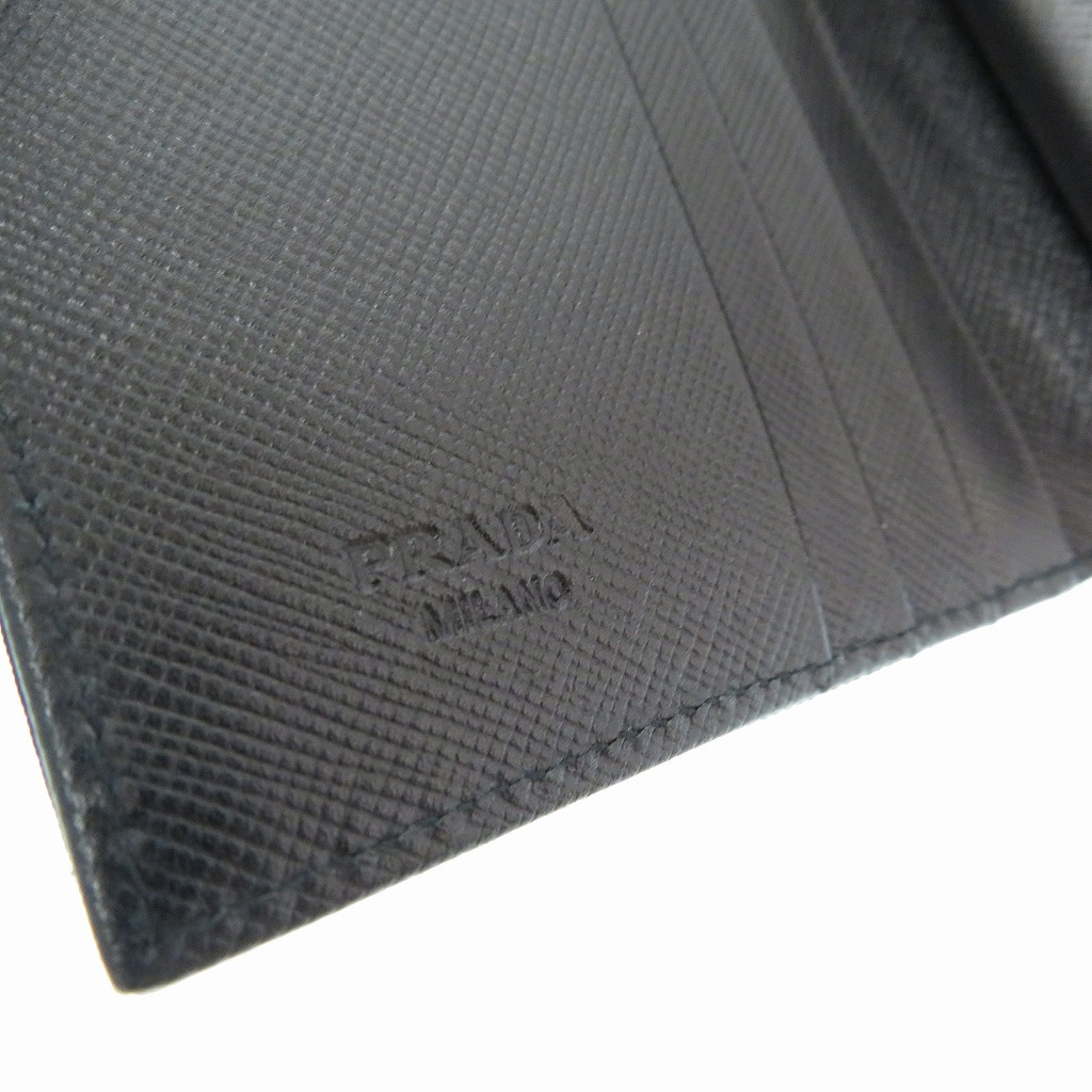 prada black nylon wallet