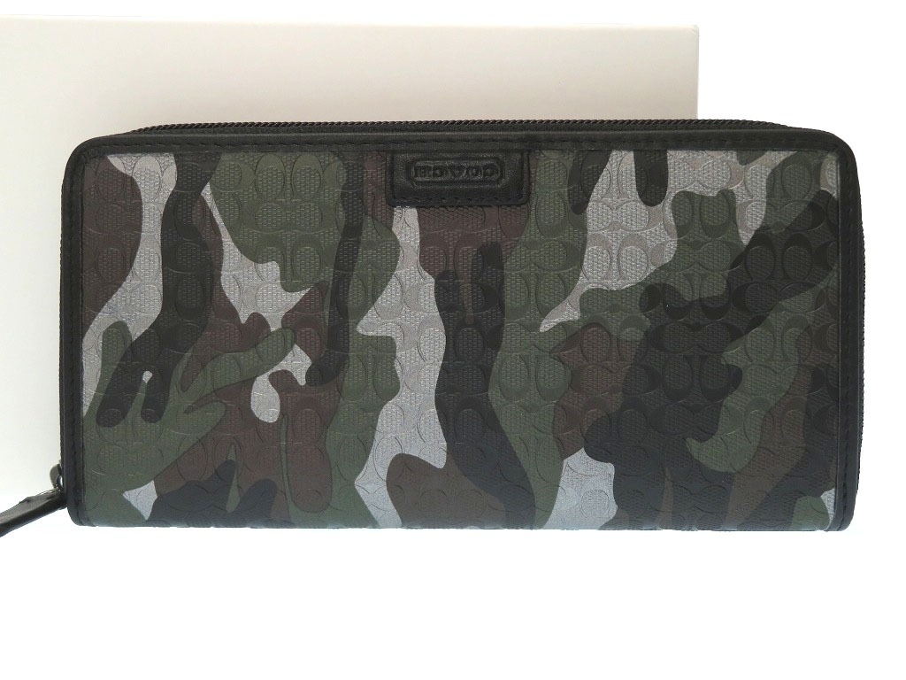 コーチcoach ラウンドファスナー長財布 迷彩 カモフラージュ 長財布 Pvc Pvc カモフラージュ柄 0139 メンズ ー ブラモ 欲しいブランド品がすぐ見つかる ネット通販サイト
