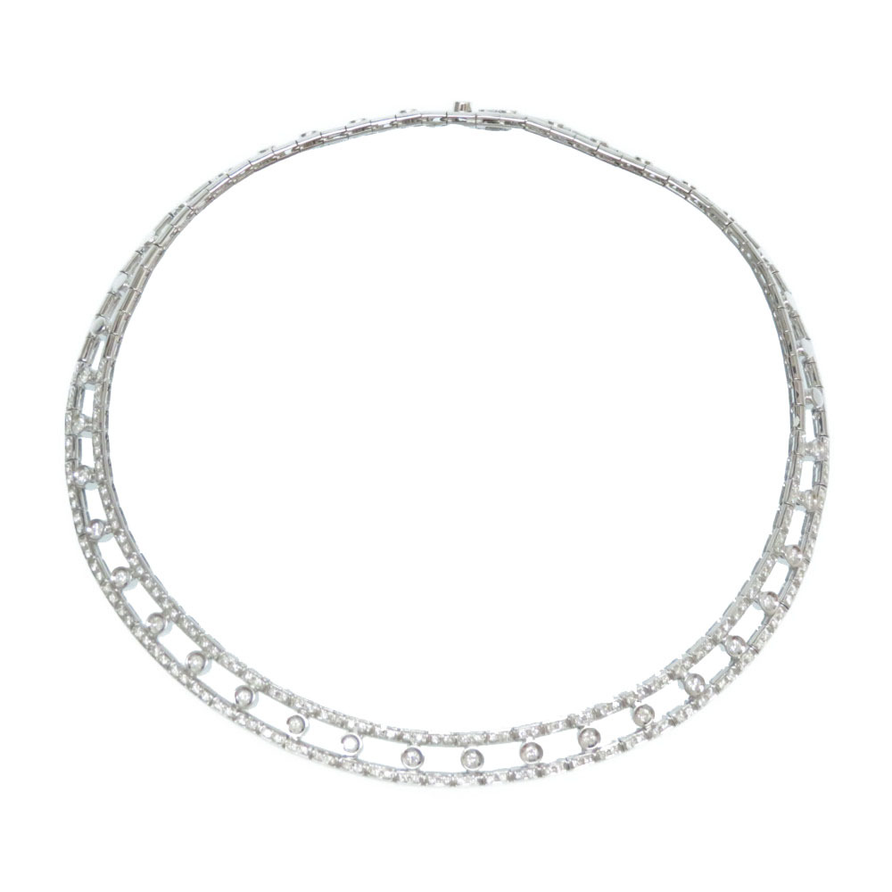 damiani damiani半钻项链项链钻石/ k18白金银色0142女装
