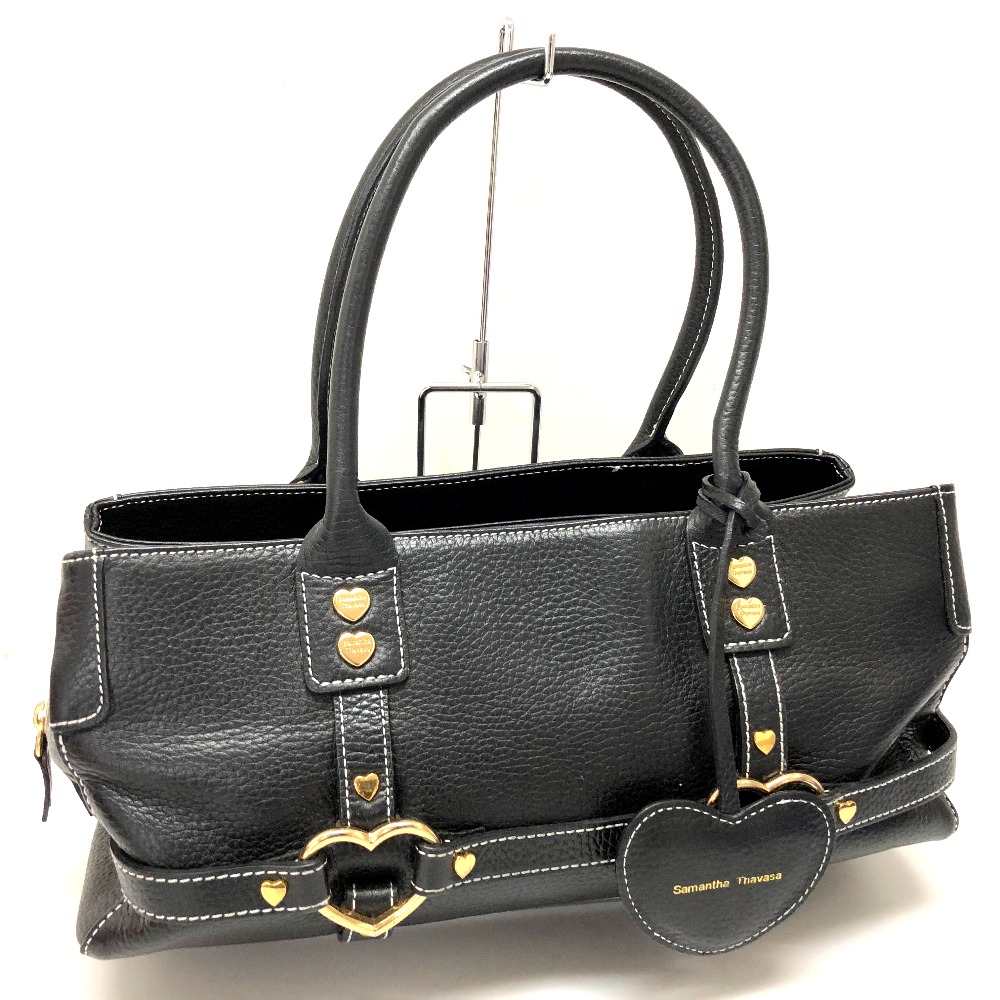 Samantha Thavasa Samantha Thavasa Shoulder Bag Shoulder Bag Handbag Leather Black Ladies ー The Best Place To Buy Brand Bags Watches Jewelry Bramo