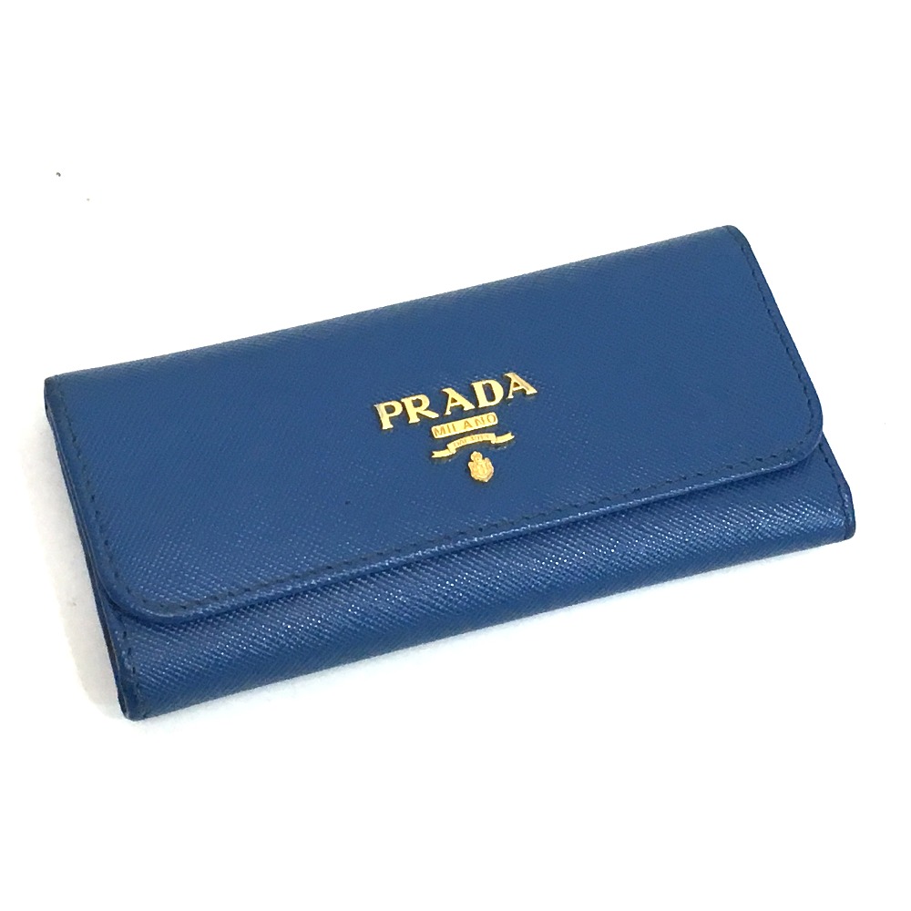 Prada プラダ 1m0223 6連キーケース メンズ レディース サフィアーノ キーケース レザー ブルー系 ユニセックス 中古 ー ブラモ 欲しいブランド品がすぐ見つかる ネット通販サイト