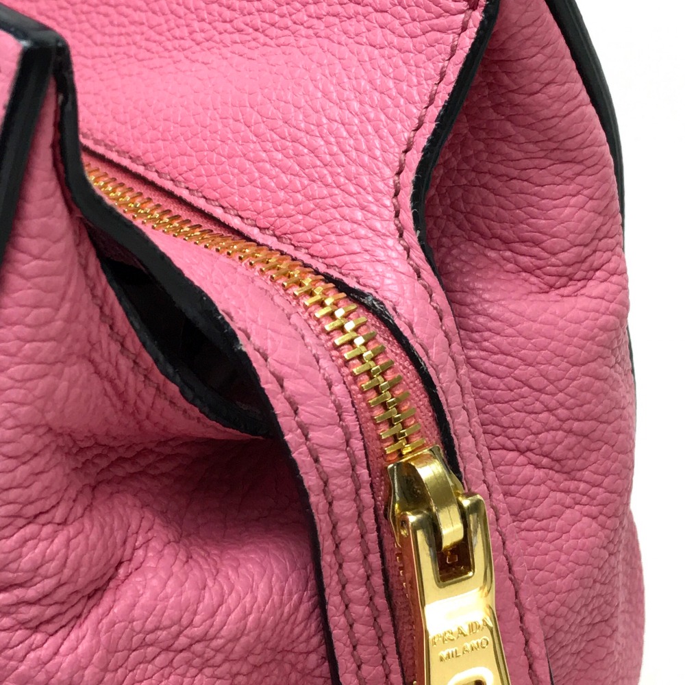 prada普拉达2way手提包女包皮革begonia粉色女士【二手】